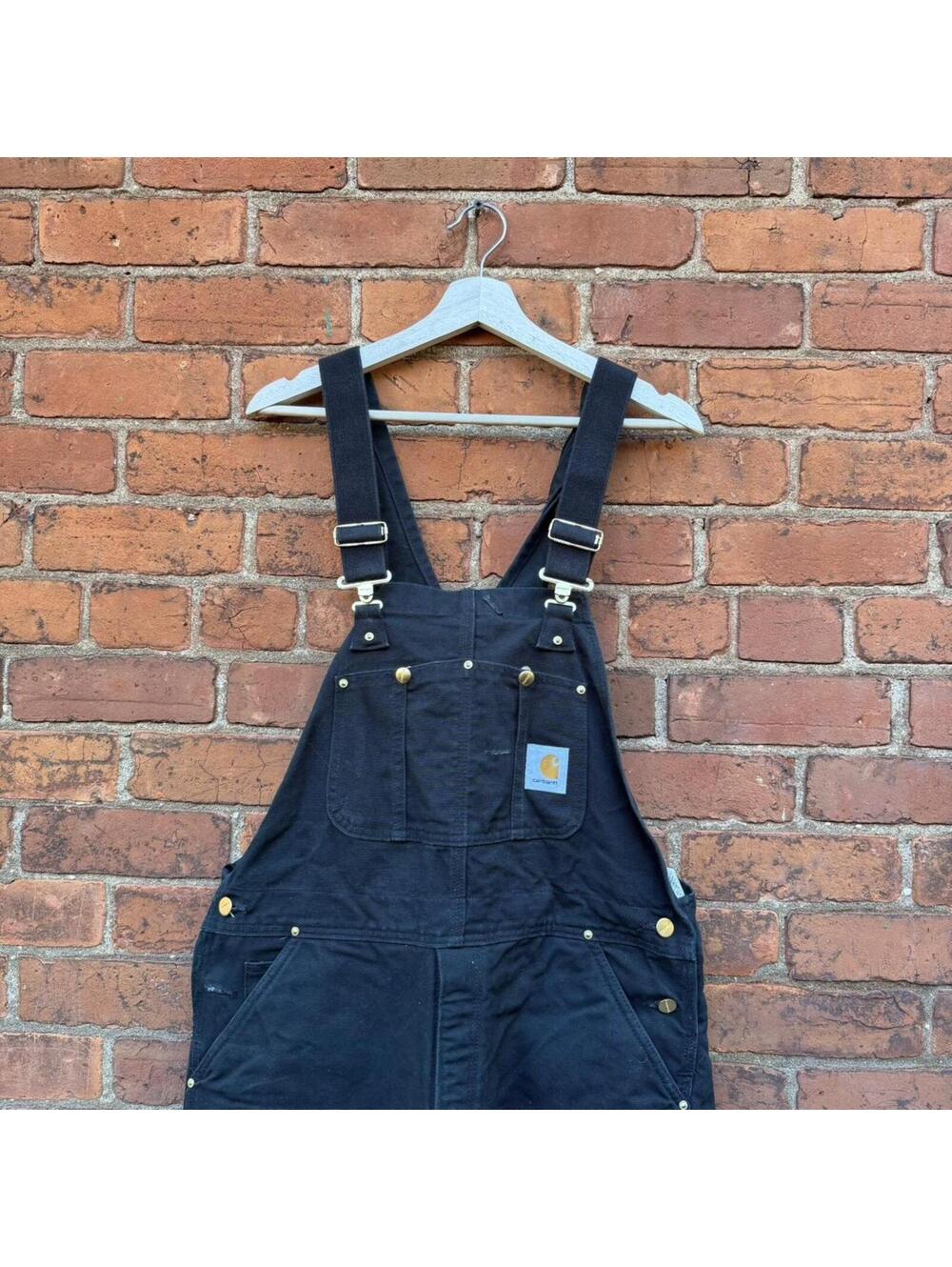 vintage carhartt double knee insulated overalls 38x30